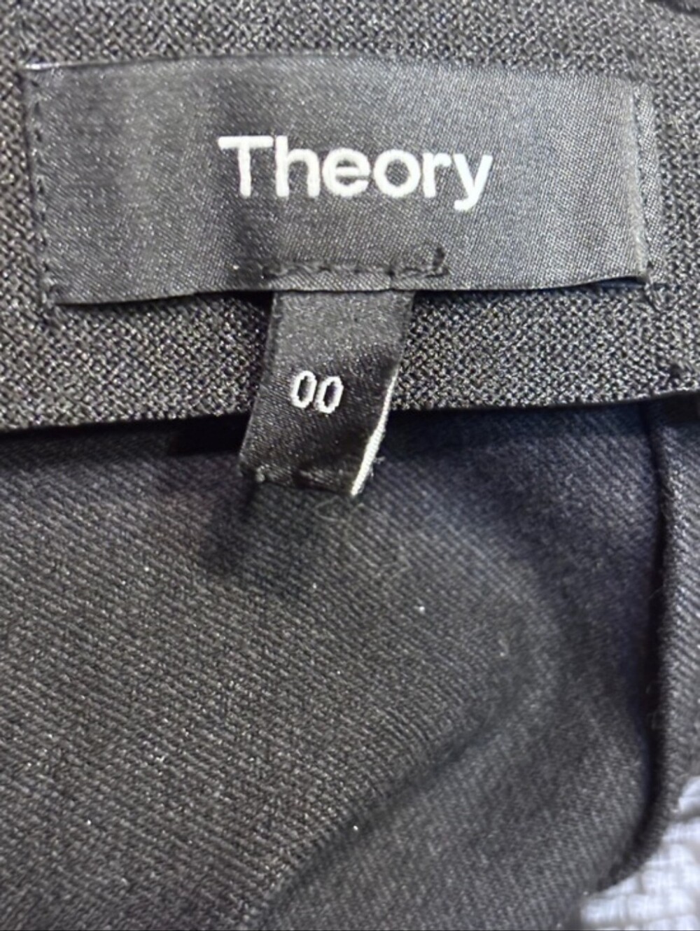 THEORY Black Navalane Jetty Slim Pants Trousers Size 00 - Picture 5 of 12